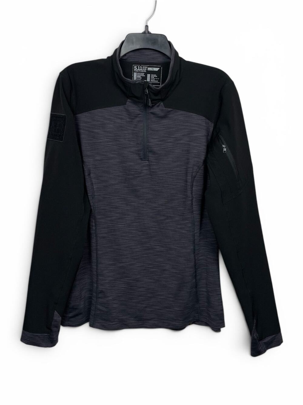 5.11 Tactical Black & Charcoal Women's Quarter-Zip Performance Pullover
